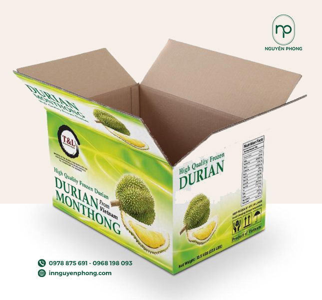 Thùng carton đựng sầu chất lượng